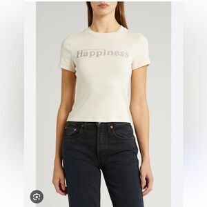 Re/Done Pam's Guide To Happiness 90s Graphic T-Shirt NWT MEDIUM